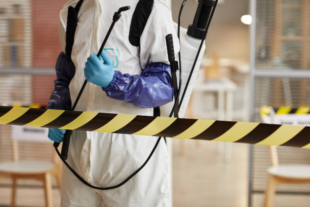 Professional Biohazard Cleanup technician working in Bridgewater, MA